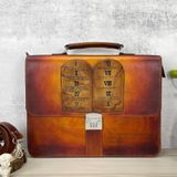  Cặp Da Thủ Công Homme Handcrafted-carved Briefcase - version Decalogue Cao Cấp 