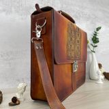  Cặp Da Thủ Công Homme Handcrafted-carved Briefcase - version Decalogue Cao Cấp 