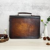  Cặp Da Thủ Công Homme Handcrafted-carved Briefcase - version Riuscito Cao Cấp 