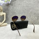  Mắt Kính Ray-Ban Round Metal Brown Gradient Unisex Sunglasses Cao Cấp 