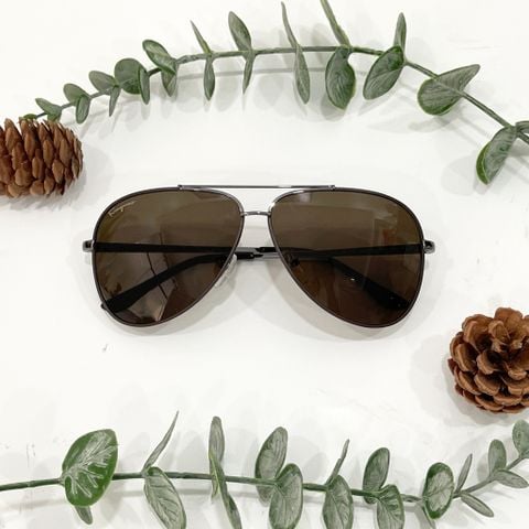  Mắt kính Ferra.gamo Dark Brown Aviator 