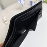  Ví da nam Homme Messina -Handmade shell cordovan black leather wallet 
