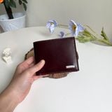  Ví da nam Homme Messina -Handmade shell cordovan brown leather wallet 