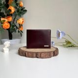  Ví da nam Homme Messina -Handmade shell cordovan brown leather wallet 