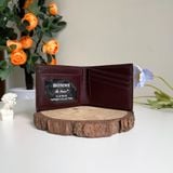  Ví da nam Homme Messina -Handmade shell cordovan brown leather wallet 
