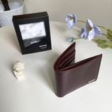  Ví da nam Homme Messina -Handmade shell cordovan brown leather wallet 