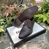  Giày tây Homme Genova - Black/Brown Genuine Leather Derby Italian Shoes 