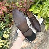  Giày tây Homme Genova - Black/Brown Genuine Leather Derby Italian Shoes 