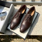  Giày tây Homme Genova - Black/Brown Genuine Leather Derby Italian Shoes 
