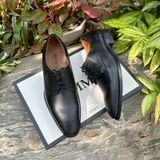  Giày tây Homme Genova - Black/Brown Genuine Leather Derby Italian Shoes 