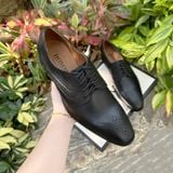  Giày tây Homme Genova - Black/Brown Genuine Leather Derby Italian Shoes 