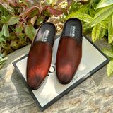  [HÀNG ORDER] Giày sục Homme Rovereto - Handcrafted Vintage Engraved Mule Loafers 