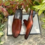  [HÀNG ORDER] Giày sục Homme Rovereto - Handcrafted Vintage Engraved Mule Loafers 