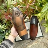  [HÀNG ORDER] Giày sục Homme Rovereto - Handcrafted Vintage Engraved Mule Loafers 