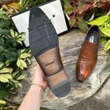  [HÀNG ORDER] Homme Crotone - Pointed Toe Loafers With Crocodile Pattern 