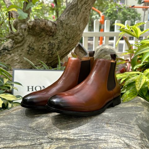  [HÀNG ORDER] Homme Chieti - Classic Italian Black/Brown Leather Boot 