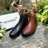  [HÀNG ORDER] Homme Chieti - Classic Italian Black/Brown Leather Boot 