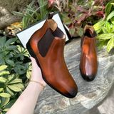  [HÀNG ORDER] Homme Chieti - Classic Italian Black/Brown Leather Boot 