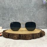  Mắt Kính Ray-Ban Hexagonal Flat Lens Blue Unisex Sunglasses Cao Cấp 