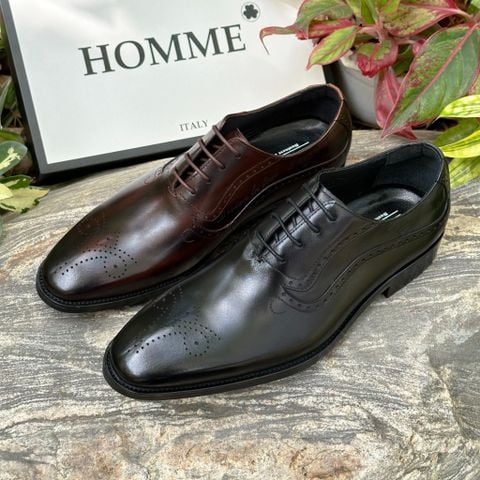  [HÀNG ORDER] Homme Viterbo - Men's Plain Toe Brogues Oxfords Formal Shoes 