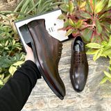  [HÀNG ORDER] Homme Viterbo - Men's Plain Toe Brogues Oxfords Formal Shoes 