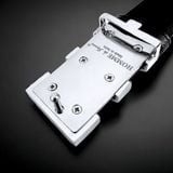  Thắt Lưng Nam Homme Pisa - Black Saffiano Leather Belt 