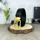  Thắt Lưng Nam Monblanc Trapeze Shiny Stainless Steel Pin Buckle 