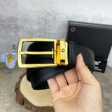  Thắt Lưng Nam Monblanc Trapeze Shiny Stainless Steel Pin Buckle 