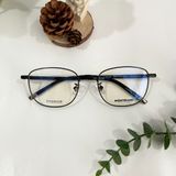  Mắt kính Monblanc - MB0134O Semi Matte Black Round Men Eyeglasses 
