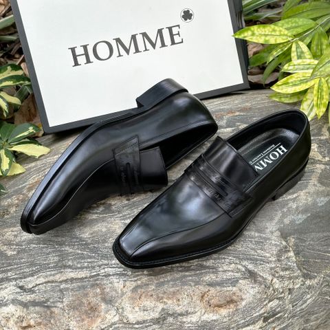  [HÀNG ORDER] Homme Taranto - Patina Loafer Leather Dress Shoes 