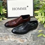  [HÀNG ORDER] Homme Bisceglie – Elegant Cap Toe Semi Brogue Oxford Shoes 