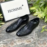  [HÀNG ORDER] Homme Bisceglie – Elegant Cap Toe Semi Brogue Oxford Shoes 