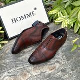  [HÀNG ORDER] Homme Bisceglie – Elegant Cap Toe Semi Brogue Oxford Shoes 