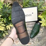  [HÀNG ORDER] Homme Crotone - Pointed Toe Loafers With Crocodile Pattern 