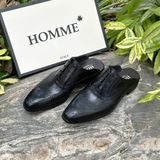  [HÀNG ORDER] Homme Ercolano - Classic Leather Brogue Mules for Men 