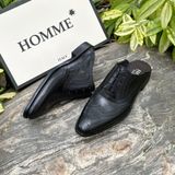  [HÀNG ORDER] Homme Ercolano - Classic Leather Brogue Mules for Men 