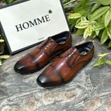  [HÀNG ORDER] Homme Teramo - Men's Classic Patina Derby Shoes 