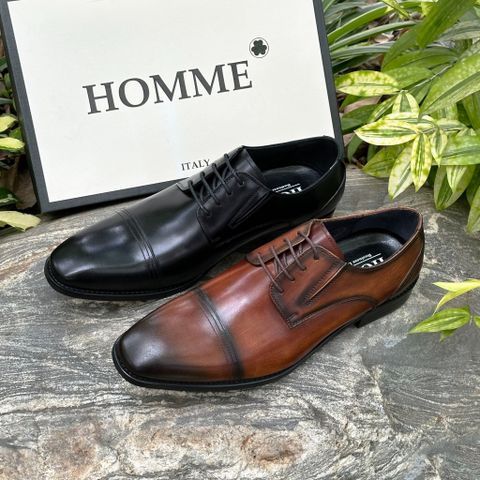  [HÀNG ORDER] Homme Teramo - Men's Classic Patina Derby Shoes 