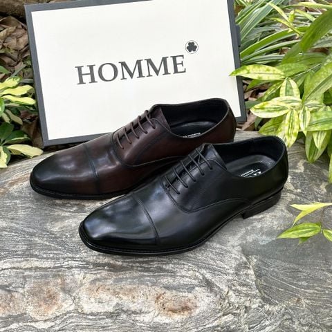  [HÀNG ORDER] Homme Ercolano - Italian Patina Leather Oxford Shoes 