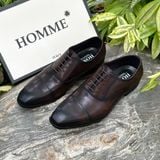  [HÀNG ORDER] Homme Ercolano - Italian Patina Leather Oxford Shoes 