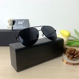  Mắt Kính MonBlanc Square Black Metal Frame Sunglasses 
