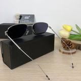  Mắt Kính MonBlanc Rectangular Silver-Colored Metal Frame Sunglasses 