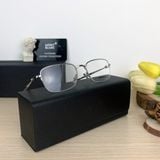  Mắt Kính MonBlanc Rectangular Metal Frame Silver Coloured Eyeglasses 