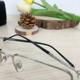  Mắt Kính MonBlanc Rectangular Metal Frame Silver Coloured Eyeglasses 