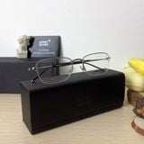  Mắt Kính MonBlanc Rectangular Metal Frame Silver Coloured Eyeglasses 