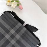  Cặp da đeo chéo Burberry Charcoal Check messenger bag 