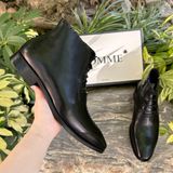  [HÀNG ORDER] Homme Salerno Burnished Brogue Ankle Boot - Tan Calfskin Leather 