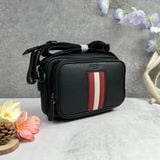  Túi Đeo Chéo Bally Unisex Saffiano Leather Crossbody Bag Logo 