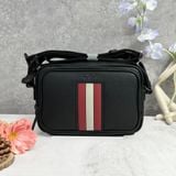  Túi Đeo Chéo Bally Unisex Saffiano Leather Crossbody Bag Logo 