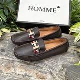  Giày lười Homme Florence - Square Toe Italian Leather Loafer 
